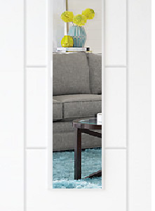 White Primed Vancouver 1 Light (CLEAR GLASS)- DF